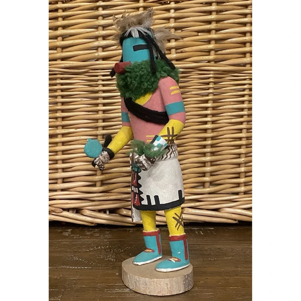 Hopi Kuwan Heheya Kachina Hand Painted Signed KY 11